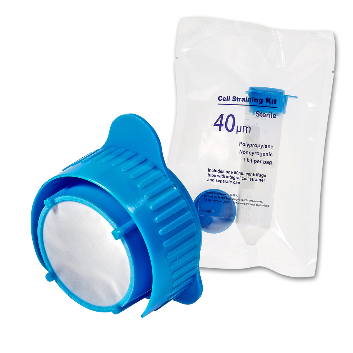 MTC Bio ReadyStrain™ Cell Straining Kits – 40, 70 & 100 µm 40 µm | Blue | 50 kits pack Cell Strainers MTC Bio