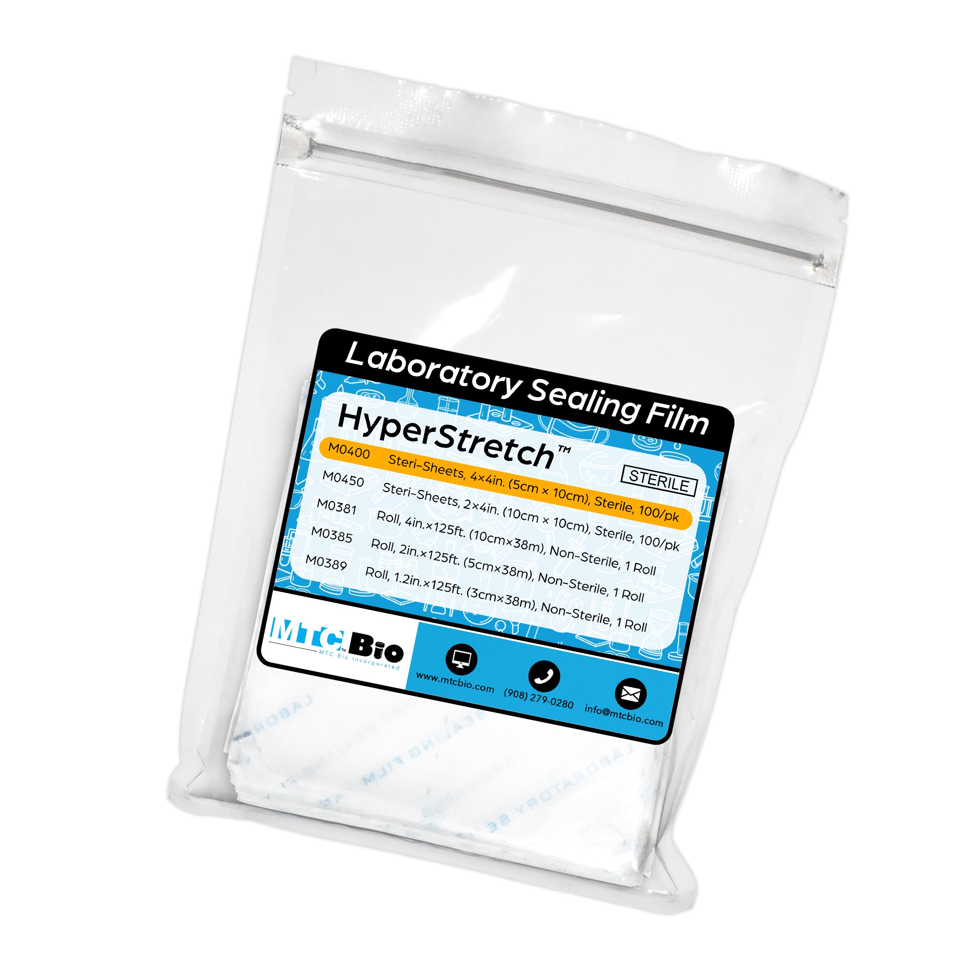MTC Bio HyperStretch™ Steri-Sheets™ – Sterile Pre-Cut Sealing Film