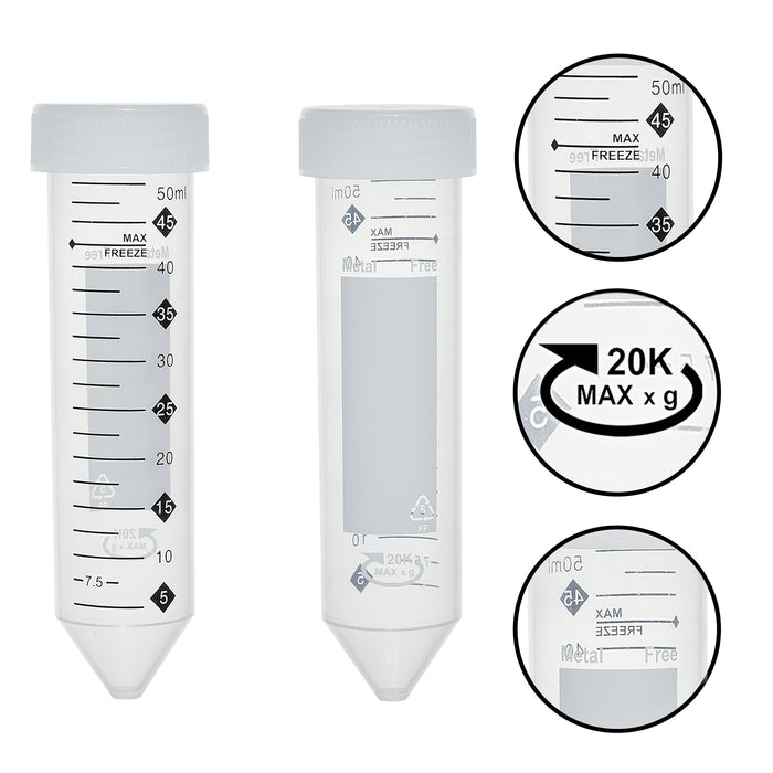 MTC Bio TotalPure™ Metal-Free Centrifuge Tubes – C2903 50 mL | 25 per bag | 500 per case
