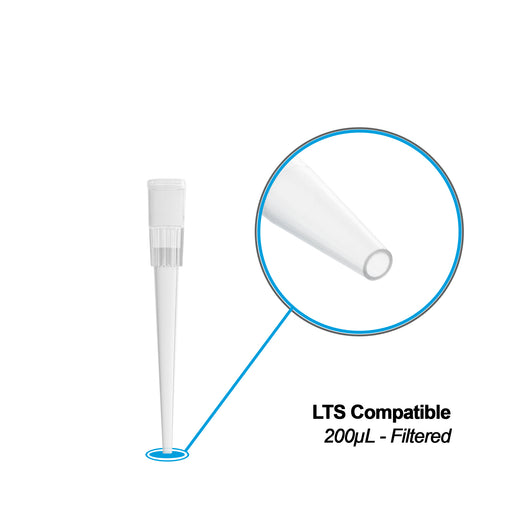 MTC Bio Ultra Low Force™ Wide-Bore Pipette Tips – LTS® Compatible 200 µL | Filtered | 960 per pack Pipette Tips MTC Bio