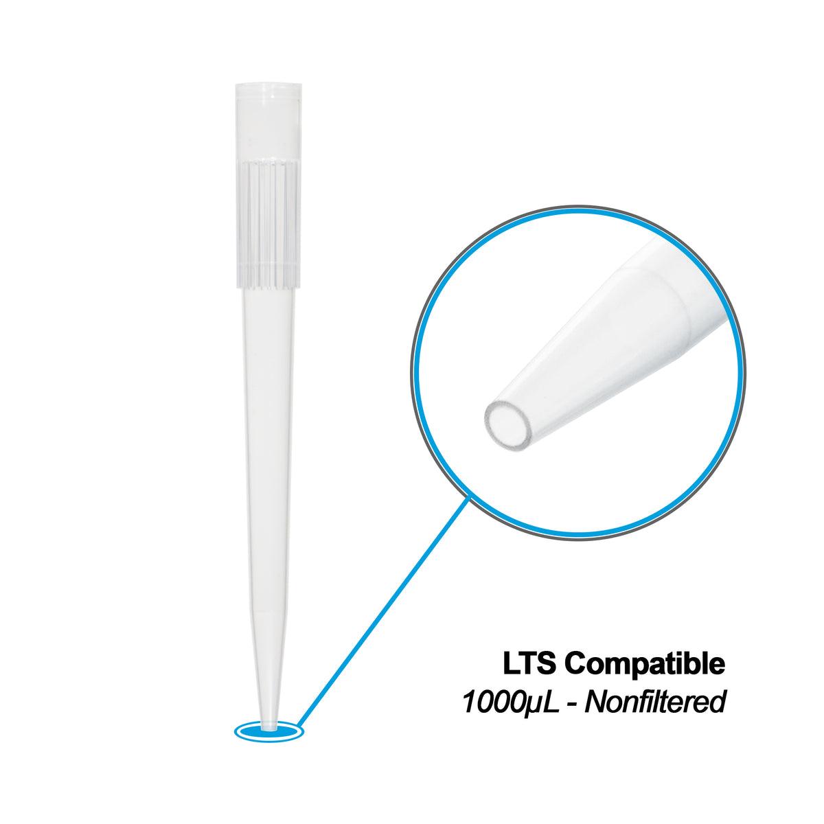 MTC Bio Ultra Low Force™ Wide-Bore Pipette Tips – LTS® Compatible – P4615-1000WB 1000 µL | Non-filtered | 960 per pack