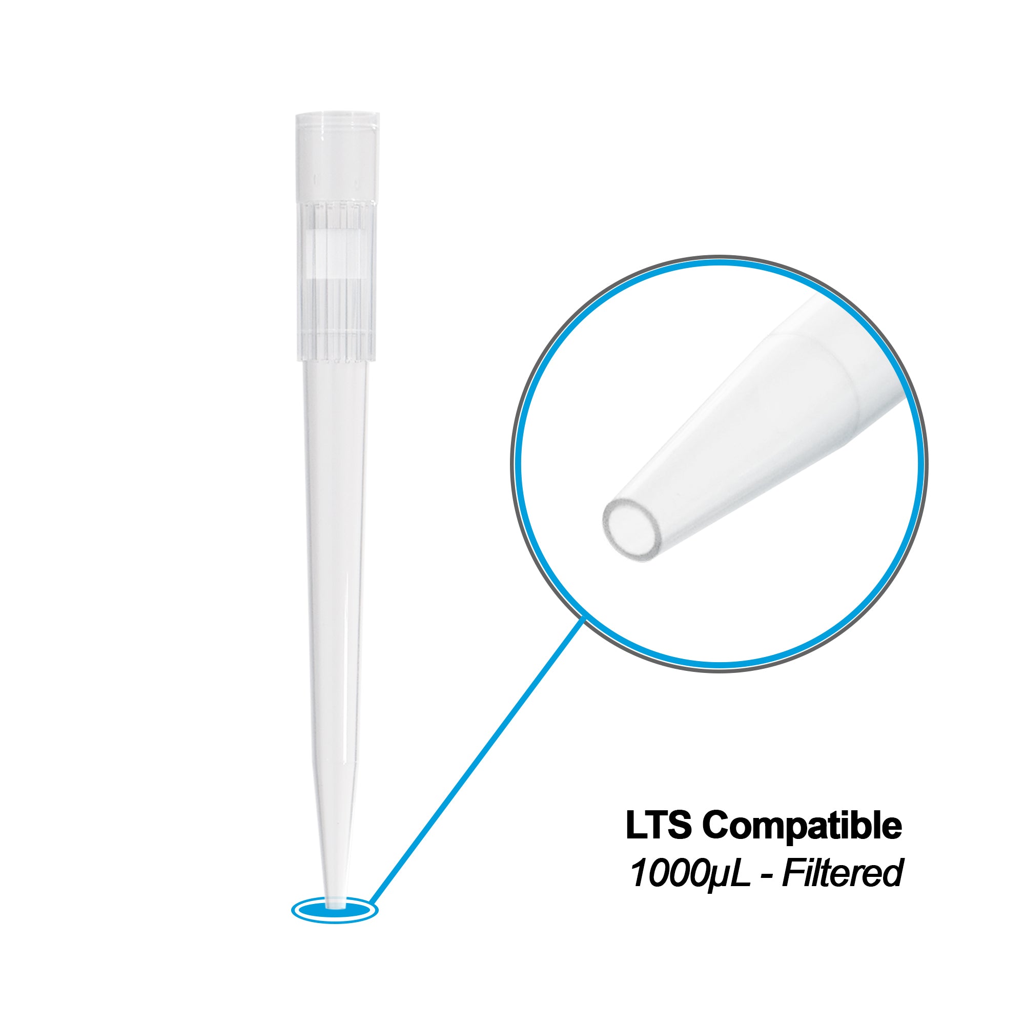 MTC Bio Ultra Low Force™ Wide-Bore Pipette Tips – LTS® Compatible – P4615-1000WBF 1000 µL | Filtered | 960 per pack