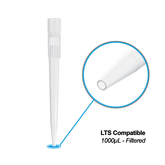MTC Bio Ultra Low Force™ Wide-Bore Pipette Tips – LTS® Compatible – P4615-1000WBF 1000 µL | Filtered | 960 per pack