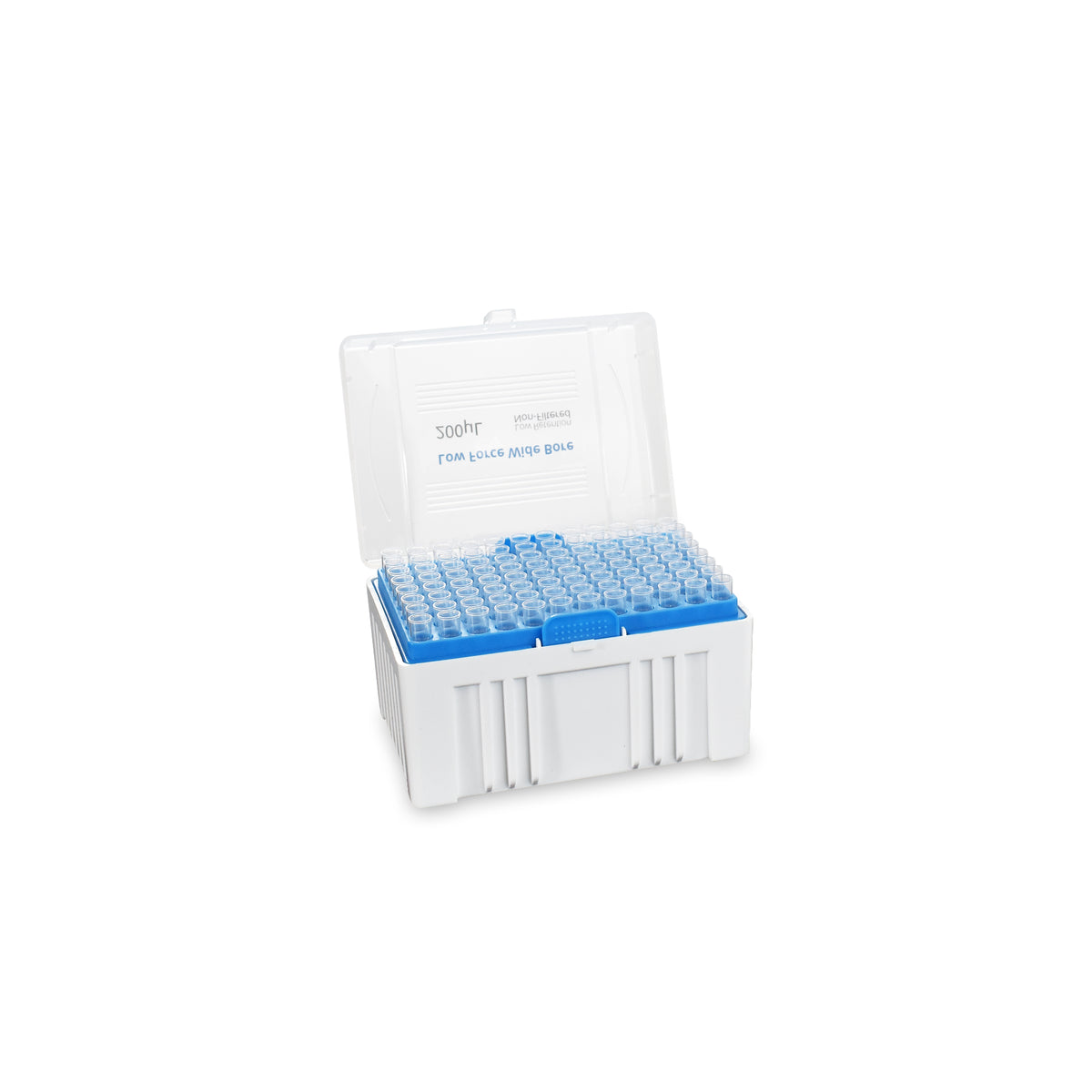 MTC Bio Ultra Low Force™ Wide-Bore Pipette Tips – LTS® Compatible – P4615-200WB packaging or application