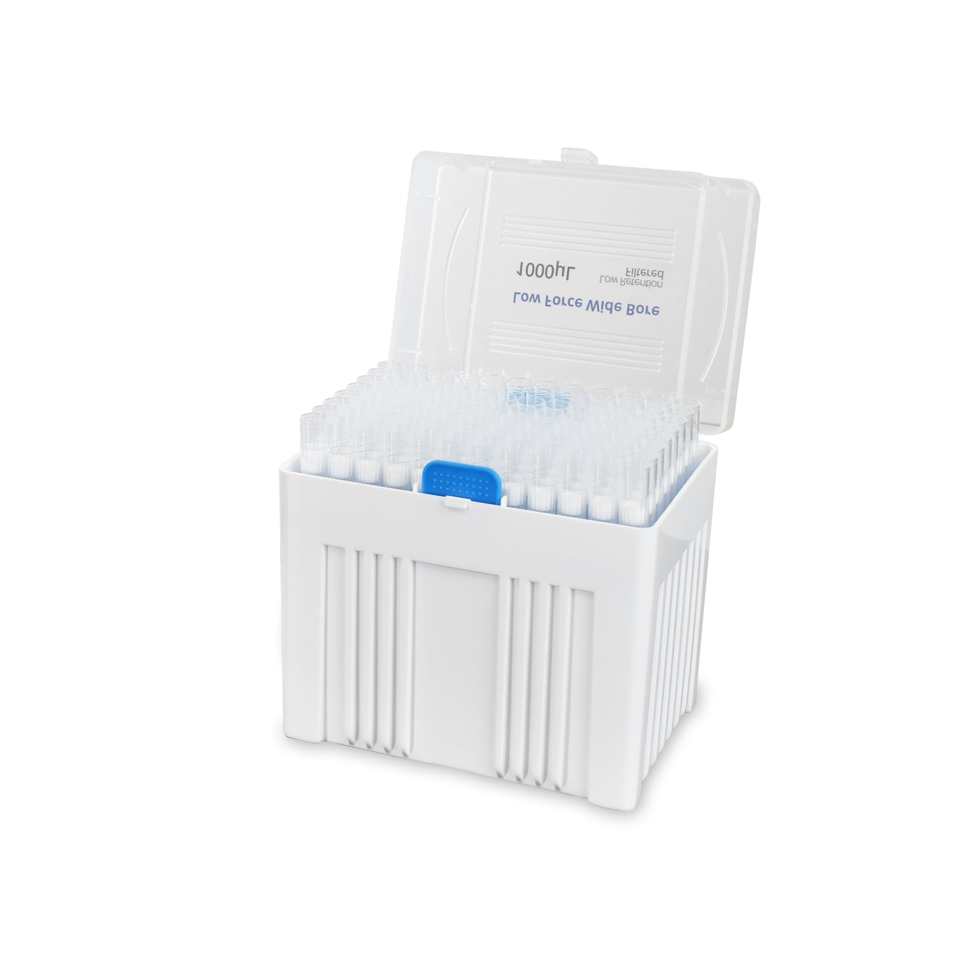 MTC Bio Ultra Low Force™ Wide-Bore Pipette Tips – LTS® Compatible – P4615-1000WB packaging or application