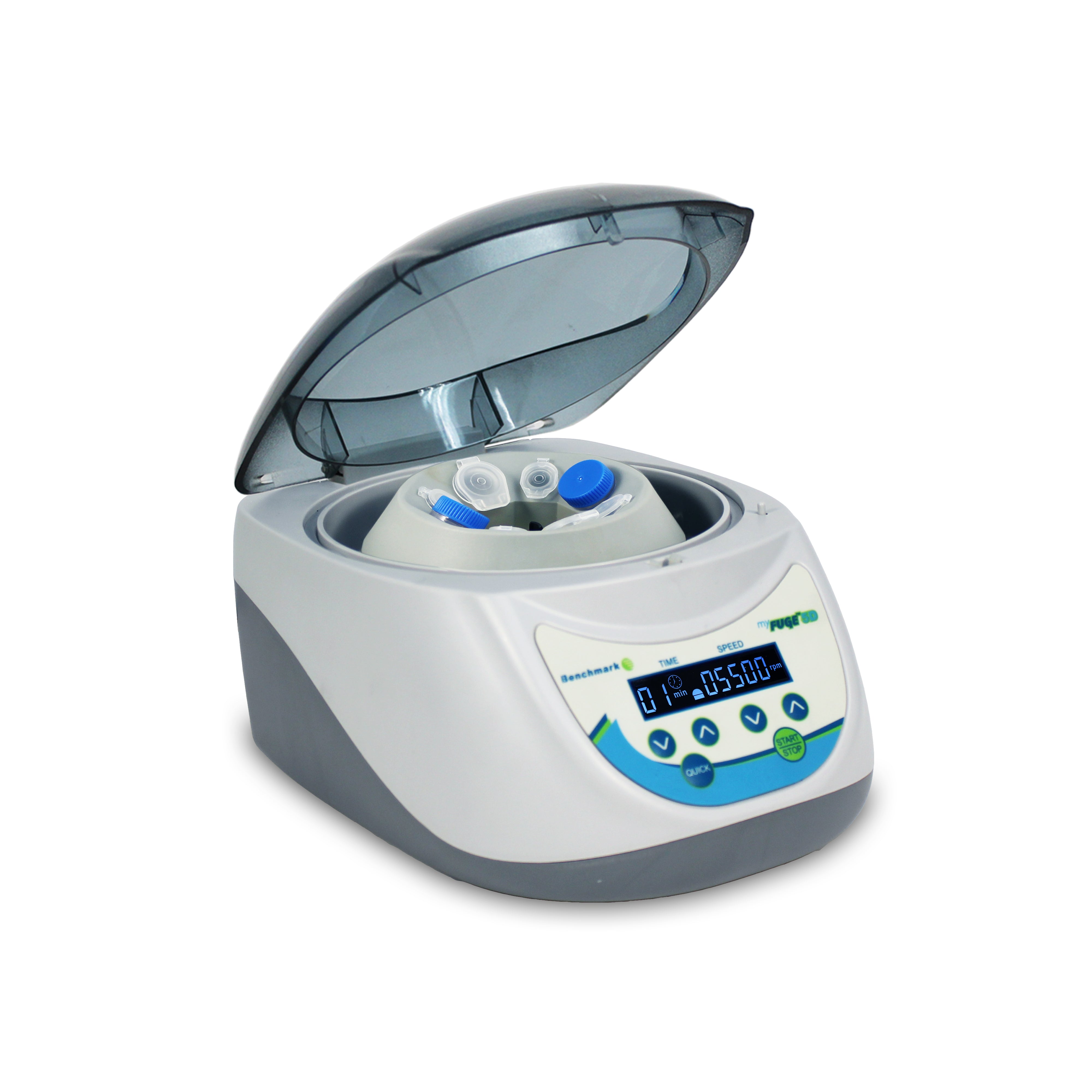 MacroTube® Vivid™ 5 mL Sterile Screw‑Cap Tubes with Printed Graduations C2595 | MyFuge™ 5 Mini-Centrifuge | 4×5mL Capacity | 5000 rpm | 2000×g l Qty 1 Microcentrifuge Tubes MTC Bio
