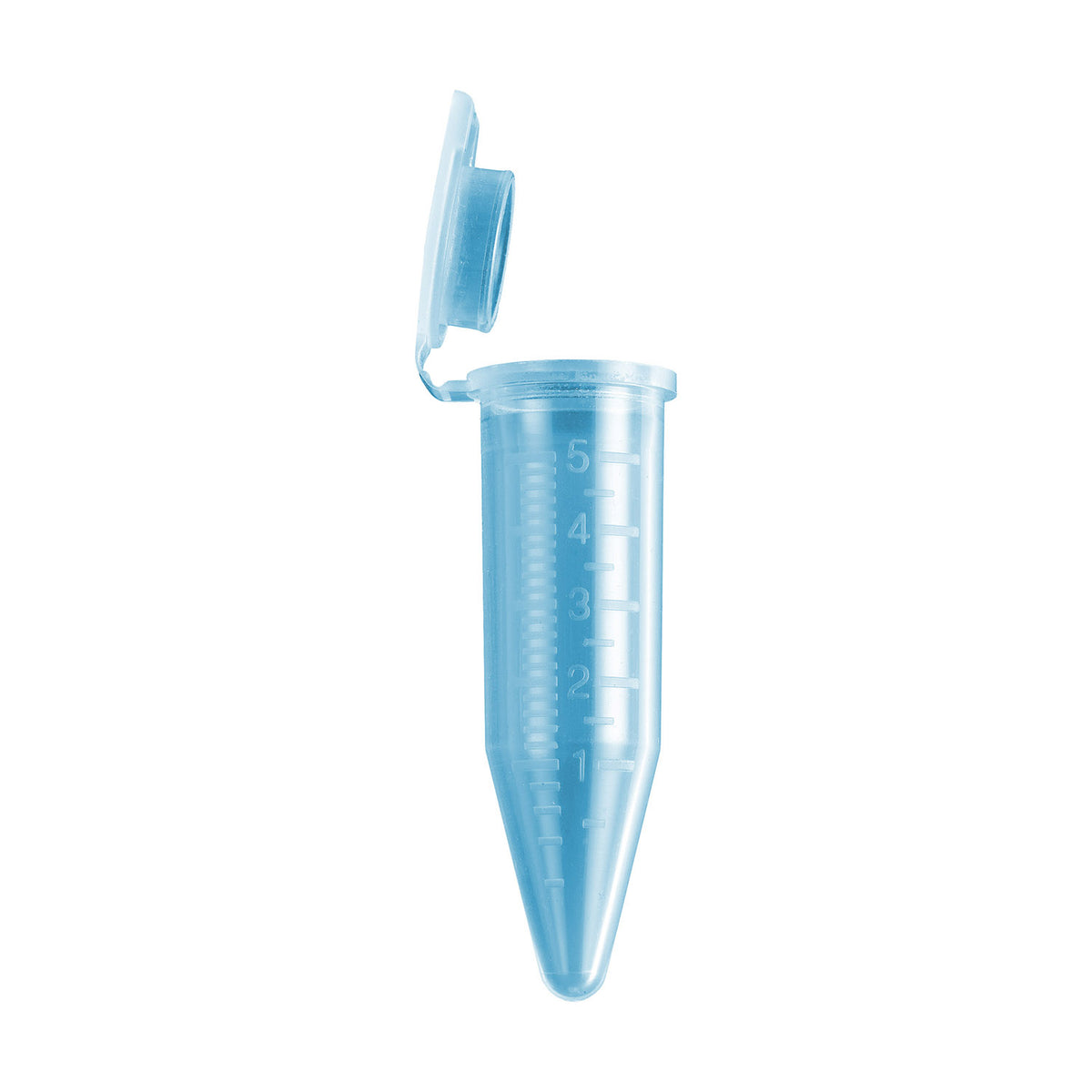 MTC Bio C2500-B MacroTube® 5mL Blue Tint Non-Sterile Snap-Cap Attached 4×50 200 Total