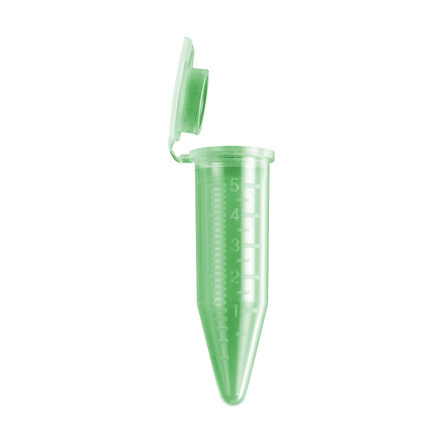 MTC Bio C2500-G MacroTube® 5mL Green Tint Non-Sterile Snap-Cap Attached 4×50 200 Total