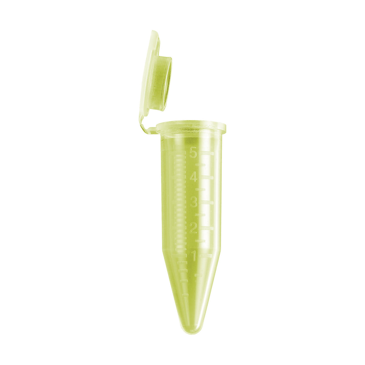 MTC Bio C2500-Y MacroTube® 5mL Yellow Tint Non-Sterile Snap-Cap Attached 4×50 200 Total