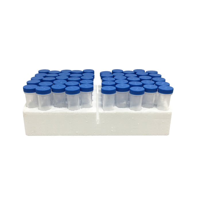 MTC Bio C2540 MacroTube® 5mL Natural Sterile Screw-Cap Attached Foam Racks 500 Total
