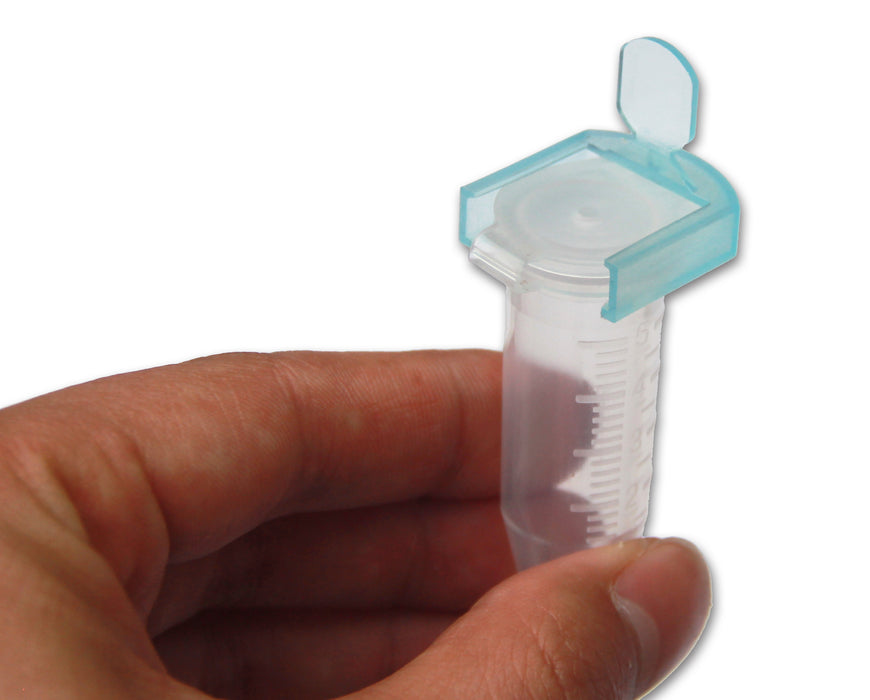 MacroTube® Vivid™ 5 mL Sterile Screw‑Cap Tubes with Printed Graduations C2586 | CapLock™ Clip | Breakaway Lifting Tabs | For 5mL MacroTubes® | Qty 20 Microcentrifuge Tubes MTC Bio
