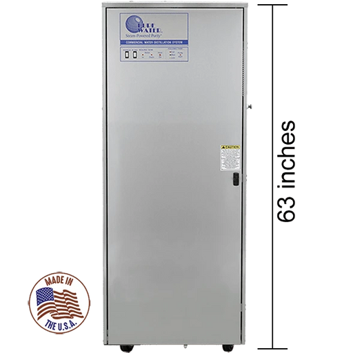 Pure & Secure C-60: High-Output Commercial Water Distiller - 60 GPD, 75 Gal Storage Distillation Pure & Secure