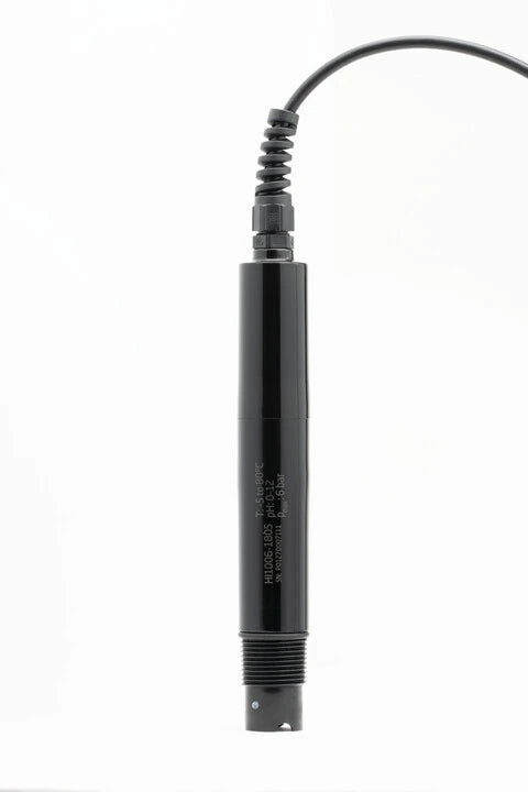 Hanna HI1006 / HI1016 Industrial pH & Temperature Smart Probe for HI520 & HI510 pH Electrodes Hanna Instruments