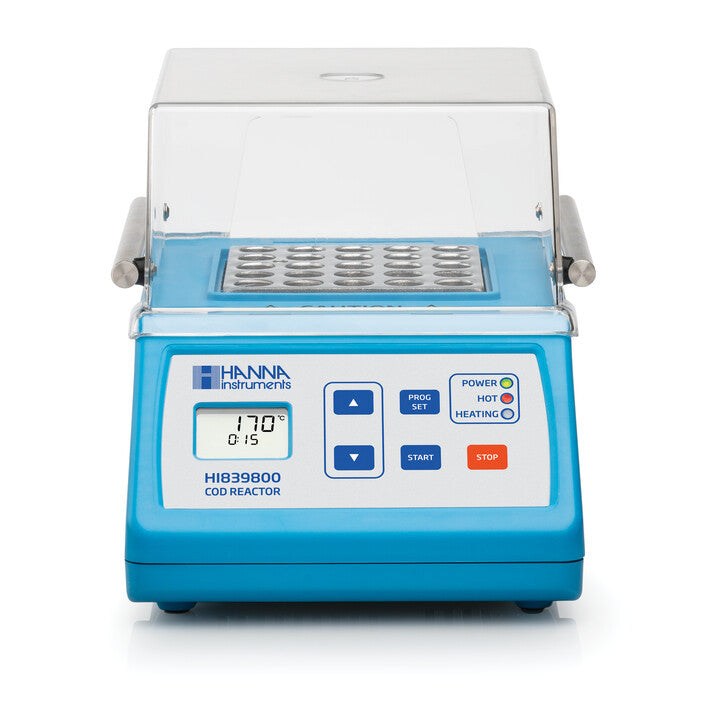 Hanna HI839800-01 COD reactor, front view of keypad and display