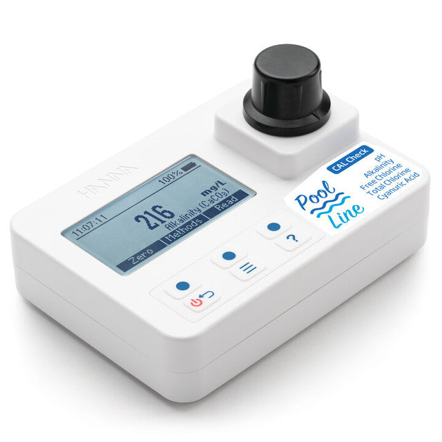 Hanna HI971044 Pool & Spa Water Quality Photometer | Free & Total Chlorine, pH, CYA Meter with CAL Check Multi-Parameter Portable Photometer Hanna Instruments