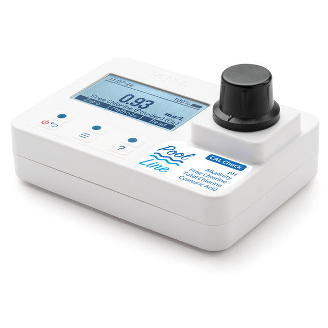 Hanna HI971044 Pool & Spa Water Quality Photometer | Free & Total Chlorine, pH, CYA Meter with CAL Check Multi-Parameter Portable Photometer Hanna Instruments