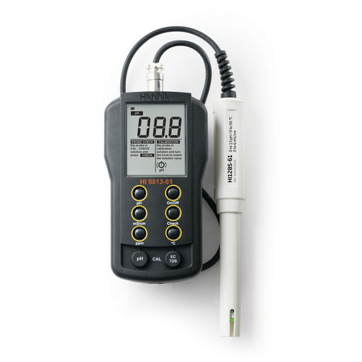 Hanna Instruments HI9813‑61 pH/EC/TDS/Temperature Meter with CAL Check Portable Multiparameter Meter Hanna Instruments