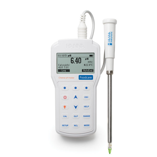 Hanna Instruments HI98165 Professional Portable Cheese pH Meter with FC2423 Electrode Portable Food pH Meter Hanna Instruments