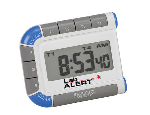 Heathrow Scientific Four-Channel Timer & Clock | HS24670 Default Title Heathrow Scientific