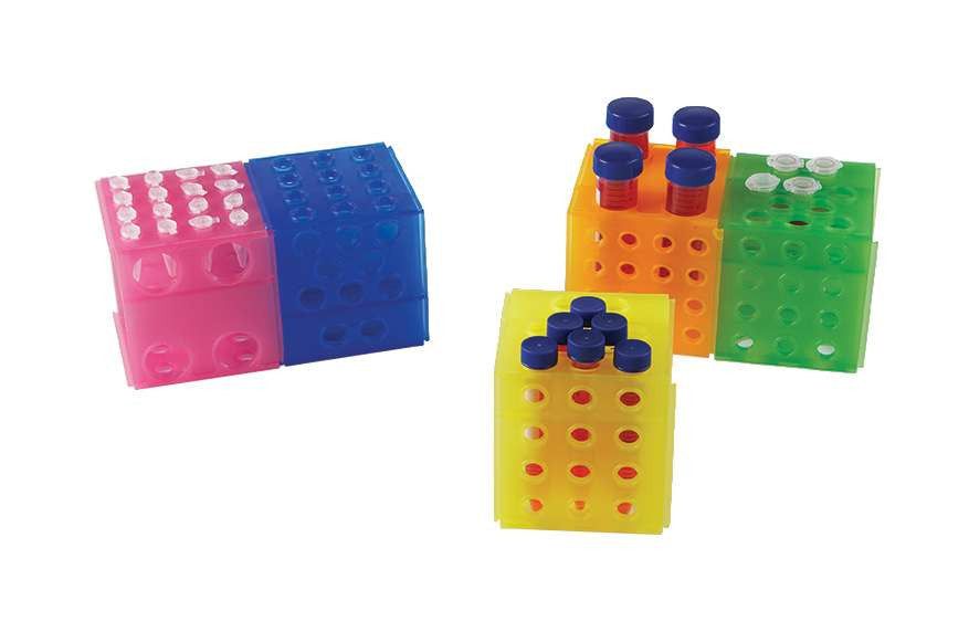 Heathrow Scientific Interlocking Cube Tube Racks – 5 Pack | official manufacturer photo | h20-1