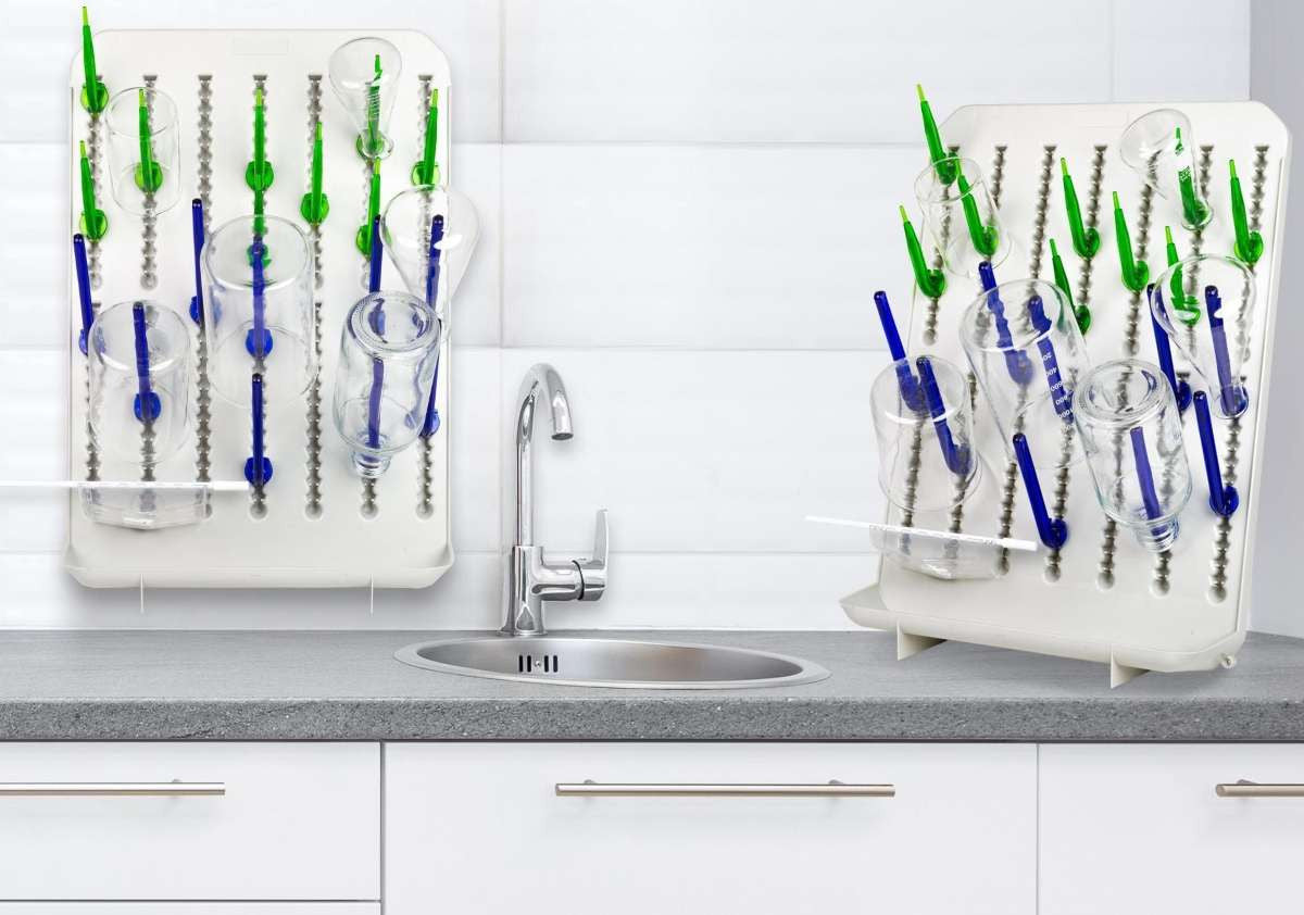 Heathrow Scientific Lab Drying Rack – 72 Removable Pegs | official manufacturer photo | h20-1