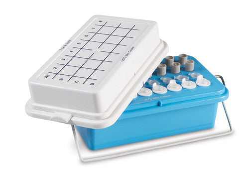 32-Place Mini Benchtop Coolers for Microtube Storage Blue Lab Sample Storage Heathrow Scientific
