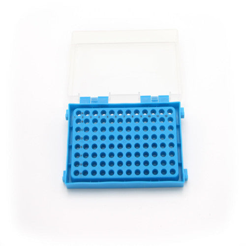 96-Well PCR Tube Rack – Stable, Color-Coded Storage for 0.2 mL Tubes & Strips (5 Pack) Blue PCR Tube Rack Heathrow Scientific