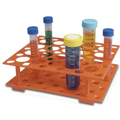Matrix Tube Snap Rack Snap-Together Tube Rack – Holds 15 & 50 mL Tubes, ABS, Orange — Blue ...
