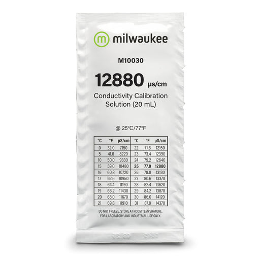 Milwaukee M10030B 12880 µS/cm Conductivity Calibration Solution Sachets (25) Milwaukee Instruments
