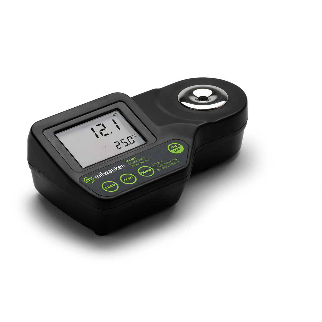 Milwaukee MA885 Digital Brix/°Oechsle (°Oe) /°KMW (°Babo) Refractometer Milwaukee Instruments