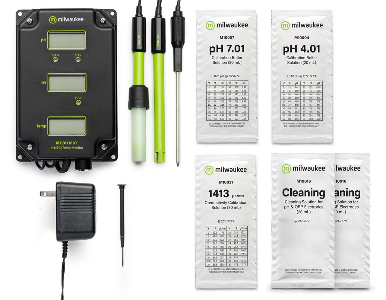 Milwaukee MC811US MAX pH/EC/Temp Monitor Milwaukee Instruments
