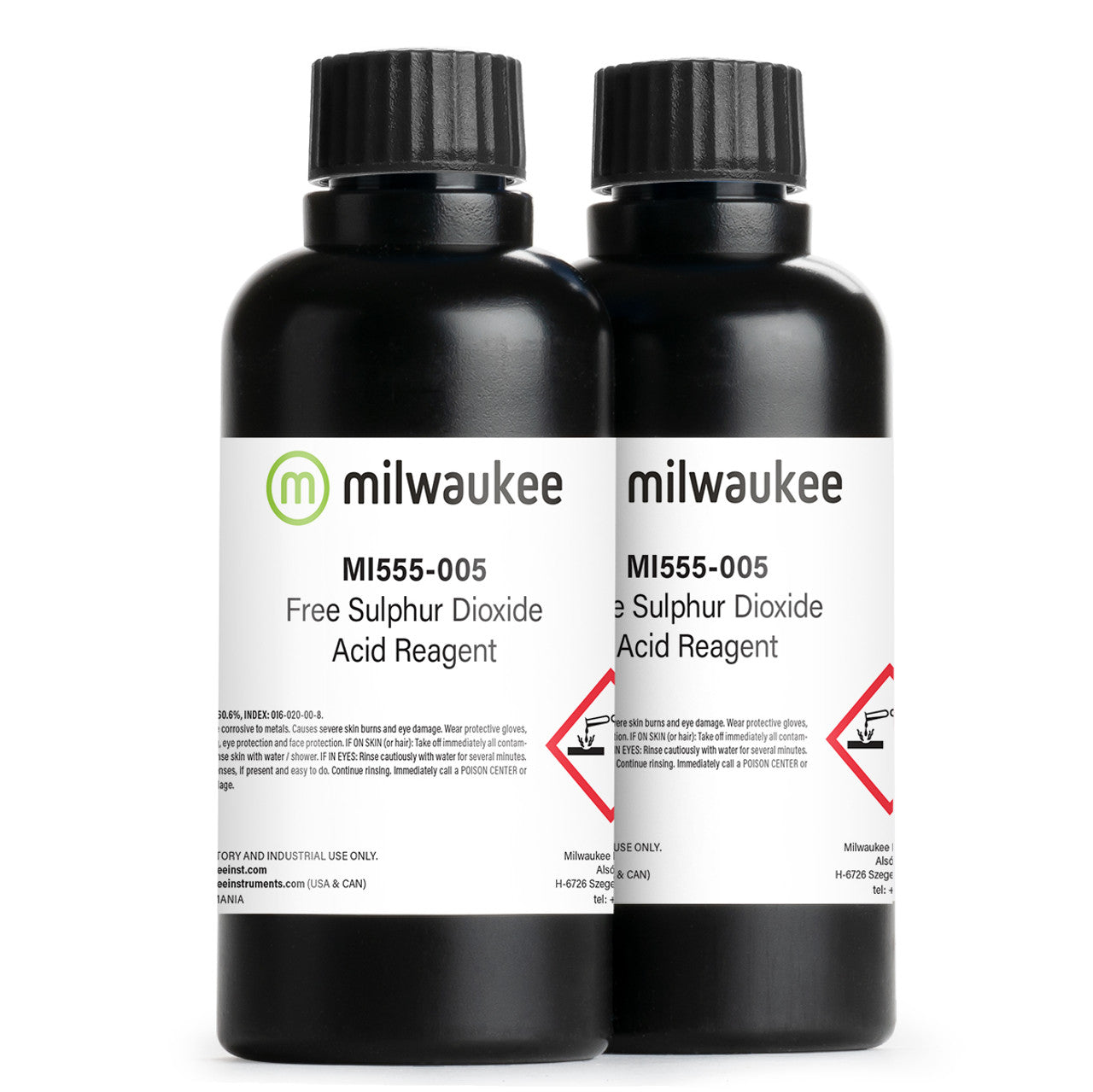 Milwaukee MI555-005 Free SO2 Acid Reagent for MI455 Mini Titrator (2 x 210 mL bottles) Milwaukee Instruments