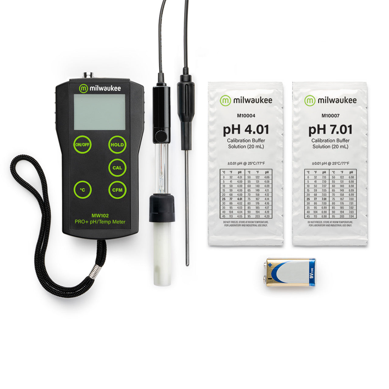 Milwaukee MW102 WINE KIT PRO+ 2-in-1 pH and Temperature Meter for Wine Milwaukee Instruments