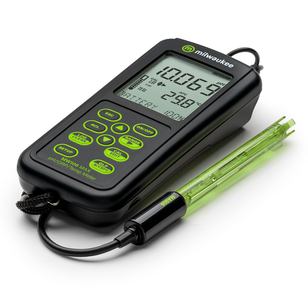 Milwaukee MW106 MAX Waterproof pH/ORP/Temp Logging Portable Meter Milwaukee Instruments