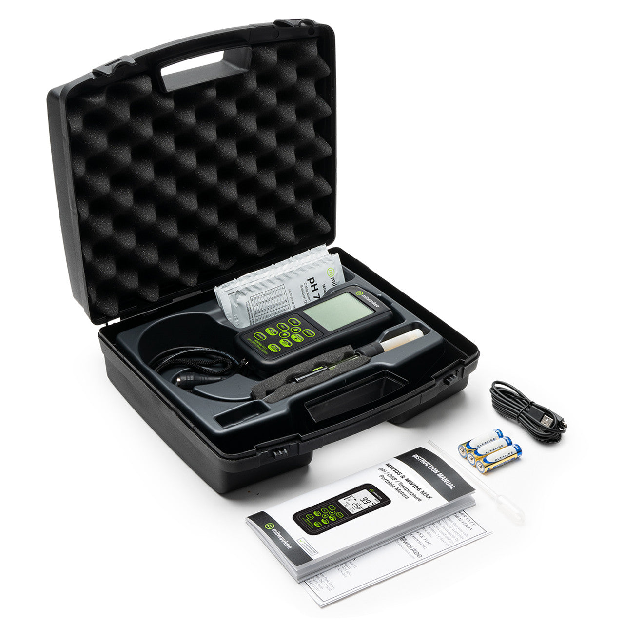 Milwaukee MW106 MAX Waterproof pH/ORP/Temp Logging Portable Meter Milwaukee Instruments