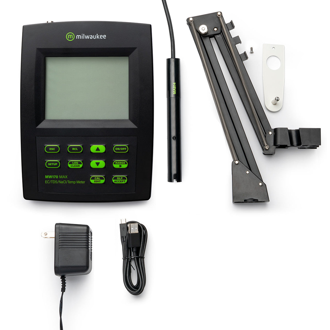 Milwaukee MW170 MAX EC/TDS/NaCl/Temp Logging Bench Meter Milwaukee Instruments