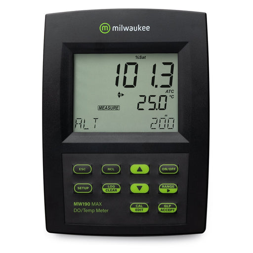 Milwaukee MW190 MAX Dissolved Oxygen Bench Meter With Automatic Calibration Milwaukee Instruments
