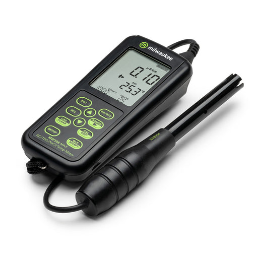 Milwaukee MW306 MAX Waterproof EC/TDS/NaCl/Temp Logging Portable Meter Milwaukee Instruments