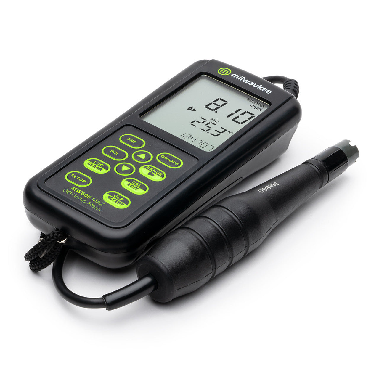 Milwaukee MW605 MAX Waterproof Galvanic Dissolved Oxygen Meter With Automatic Calibration Milwaukee Instruments