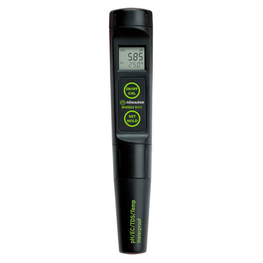 Milwaukee MW803 MAX Waterproof Low Range 4-in-1 pH / EC / TDS/Temp Tester with Replaceable Probe Milwaukee Instruments