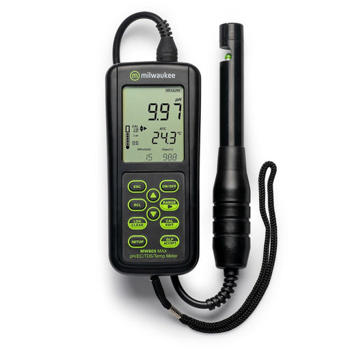 Milwaukee MW805 MAX 4-in-1 pH/EC/TDS/Temp. Combo Meter with ATC Milwaukee Instruments