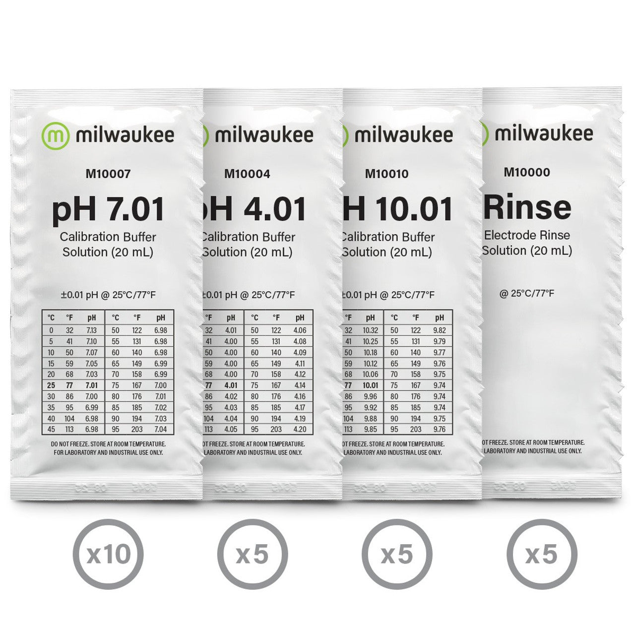 Milwaukee FRESH-START Starter Solution Sachet Kit for pH Meters and Testers Milwaukee Instruments