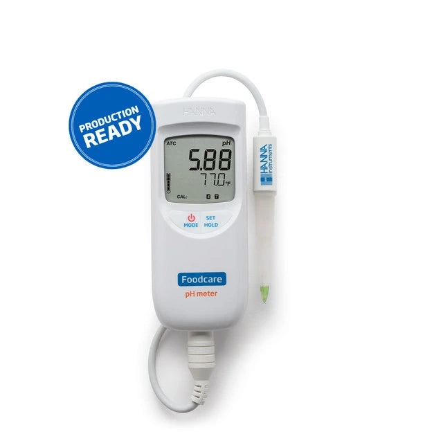 Hanna Instruments HI99161 Portable pH Meter for Food & Dairy with Specialized Probe