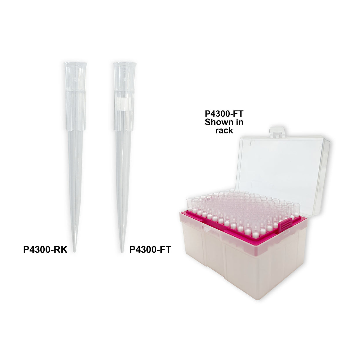 MTC Bio 300 µL Pipette Tips – Sterile Filtered & Non-Filtered, 960/Pack — manufacturer image