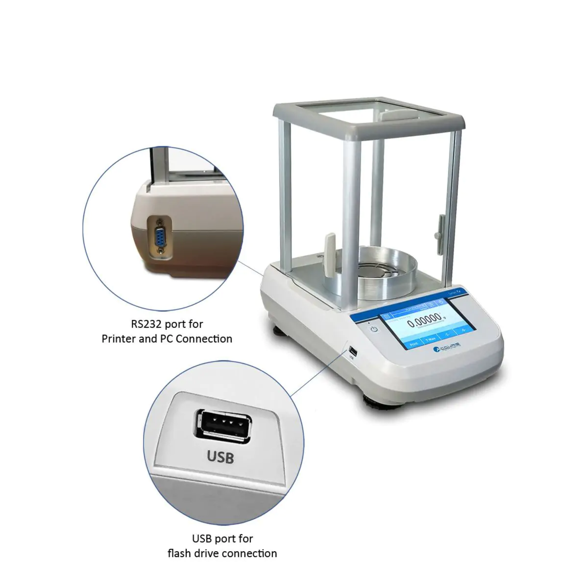 Analytical Balance,series Tx, internal calibration, Touch Screen, 62gx0.00001g /120gx0.0001g Accuris