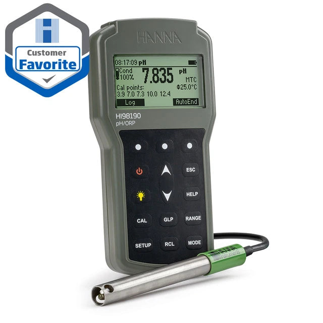 Hanna Instruments HI98190 Waterproof Portable pH/ORP Meter - Professional Grade for Lab & Field Use Portable pH/ORP Meter Hanna Instruments
