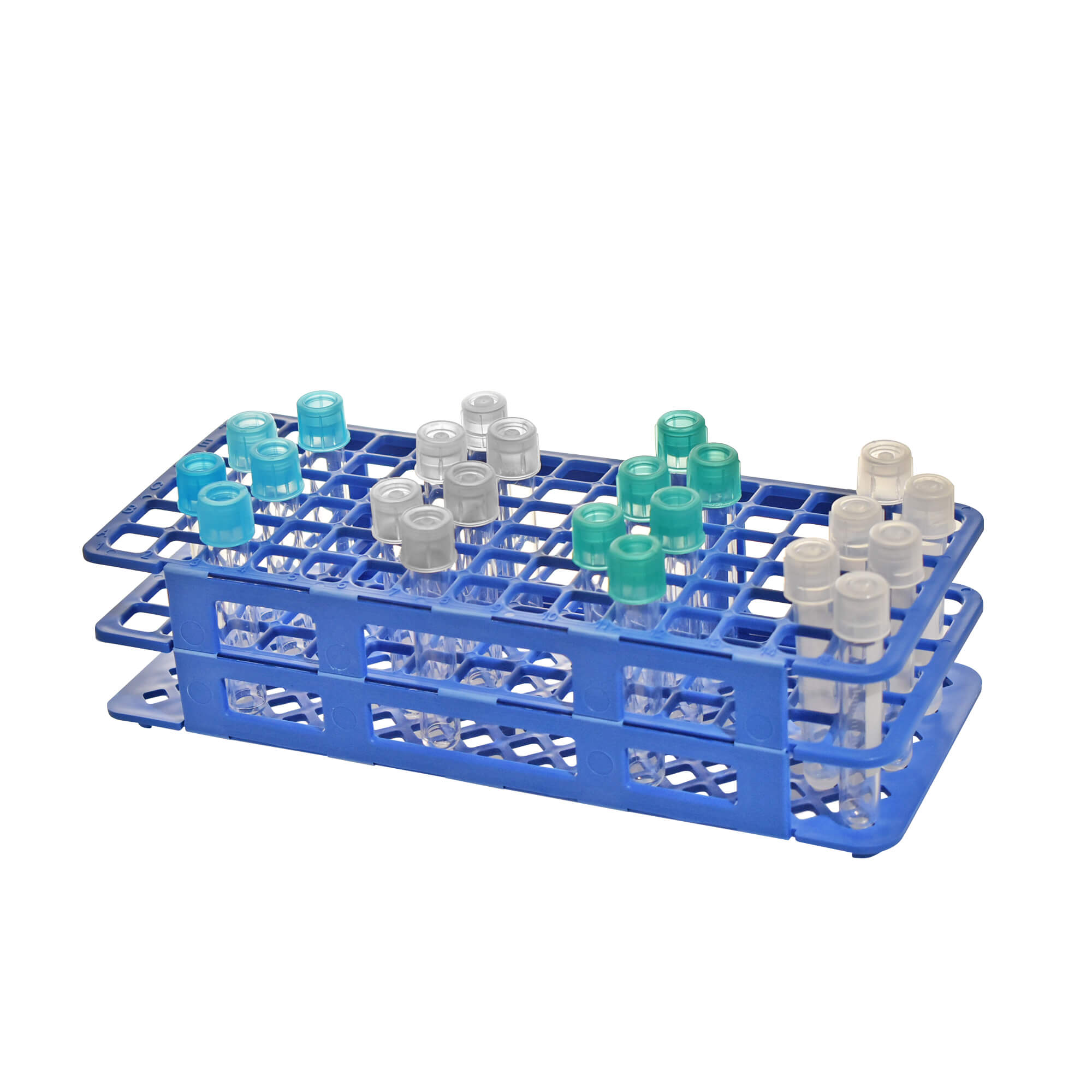 MTC Bio Test Tube Racks – 90-Place 12–14 mm & 60-Place 15–17 mm, Autoclavable PP, 5/Pack R1115 | 90-place, 12–14 mm tubes, 5 racks Test Tube Racks MTC Bio