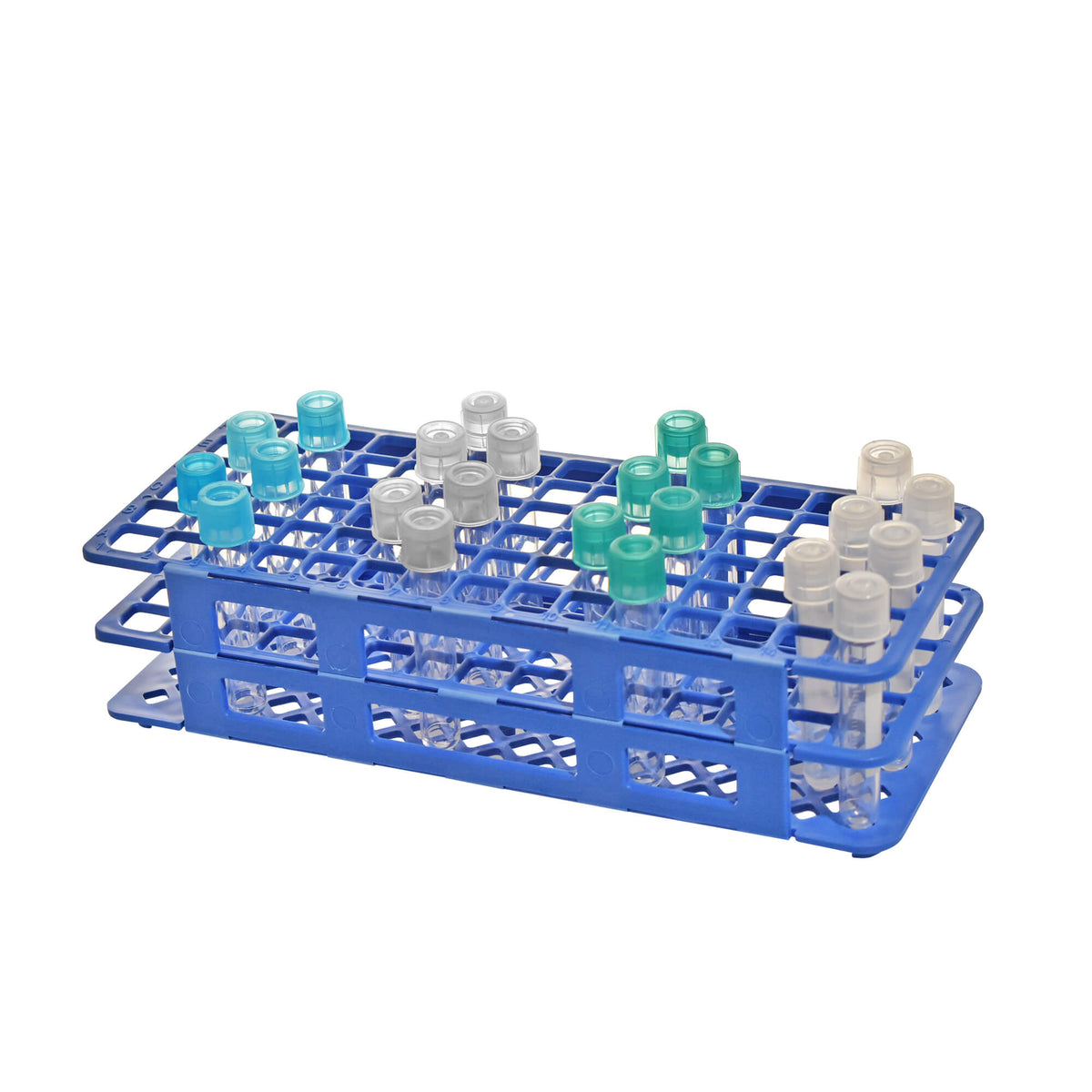 MTC Bio Test Tube Racks – 90-Place 12–14 mm & 60-Place 15–17 mm, Autoclavable PP, 5/Pack R1115 | 90-place, 12–14 mm tubes, 5 racks Test Tube Racks MTC Bio