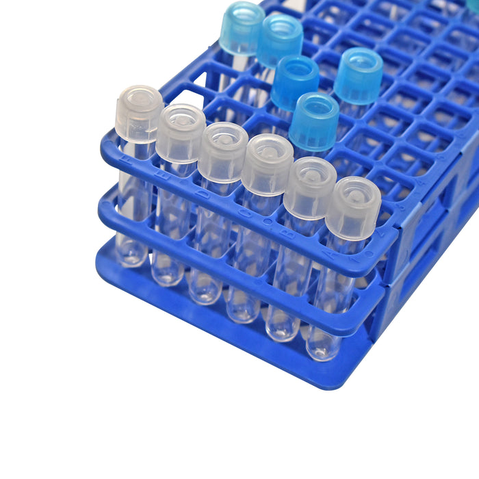 MTC Bio Test Tube Racks – 90-Place 12–14 mm & 60-Place 15–17 mm, Autoclavable PP, 5/Pack Test Tube Racks MTC Bio