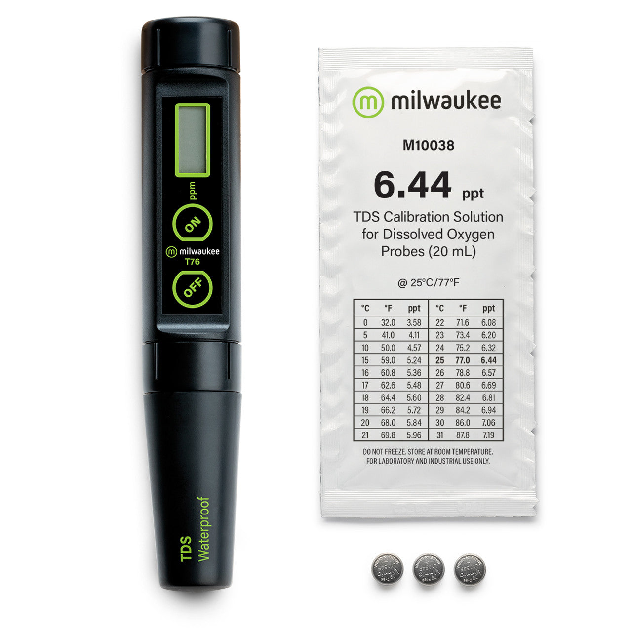 Milwaukee T76 Waterproof High Range Total Dissolved Solids Pen (TDS) Milwaukee Instruments